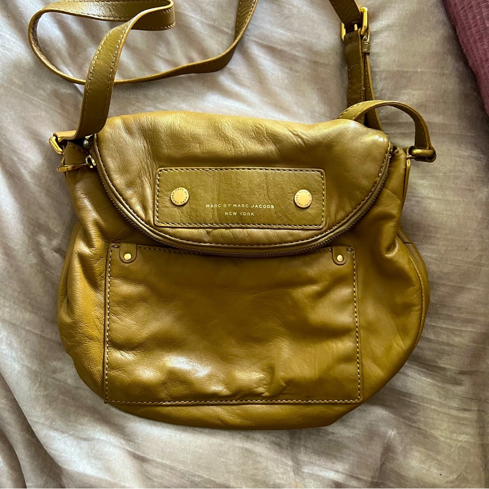Tan/Olive Marc Jacobs Crossbody Purse
